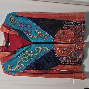 RISING INTERNATIONAL embroidered hoodie, 100% cotton, size S